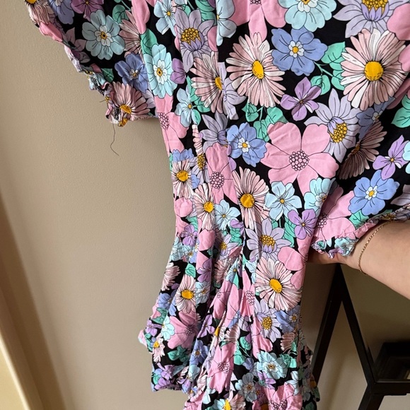 Storia Floral Dress - Pink, Blue, Black Medium - Picture 5 of 8